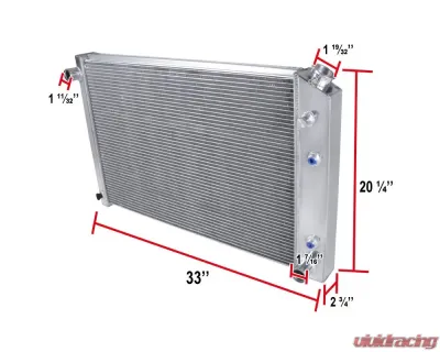 Spec-D 3-Row Aluminum Performance Radiator Chevrolet | GMC 1973-1991 - RAD3-BLZ73