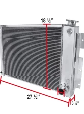 Spec-D 3-Row Aluminum Performance Radiator Chevrolet | Pontiac 1967-1969                                     - RAD3-CMR93 - Image 2