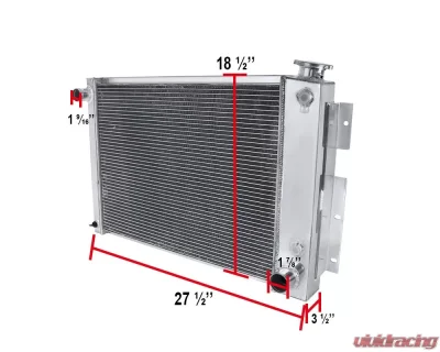 Spec-D 3-Row Aluminum Performance Radiator Chevrolet | Pontiac 1967-1969 - RAD3-CMR93