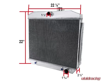 Spec-D 3-Row Aluminum Performance Radiator Chevrolet Bel Air | Nomad 1955-1957 - RAD3-CSB55