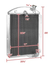 Spec-D 3-Row Aluminum Performance Radiator Chevrolet Pickup 1941-1946                                     - RAD3-CVPIK41 - Image 3