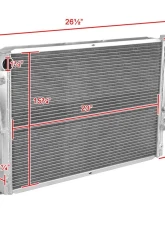 Spec-D 3-Row Aluminum Performance Radiator BMW M3 E46 2001-2006                                     - RAD3-E4699 - Image 3