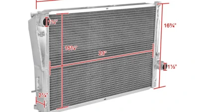 Spec-D Aluminum 3-Row Performance Radiator BMW E46 M3 2001-2006                                     - RAD3-E4699 - Image 3