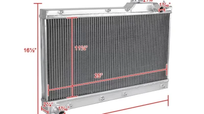 Spec-D Aluminum 2-Row Performance Radiator  Mazda MX-5 Miata 1990-1997                                     - RAD3-MIA90 - Image 3