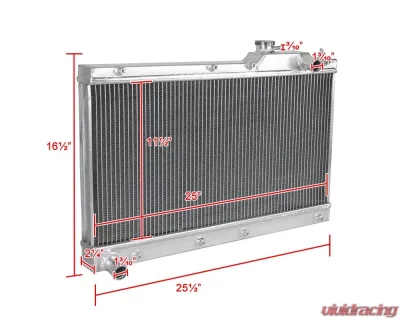 Spec-D 2-Row Aluminum Performance Radiator Mazda Miata 1990-1997 - RAD3-MIA90