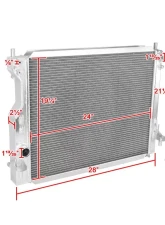 Spec-D Aluminum 3-Row Performance Radiator  Ford Mustang 2005-2014                                     - RAD3-MST05 - Image 3