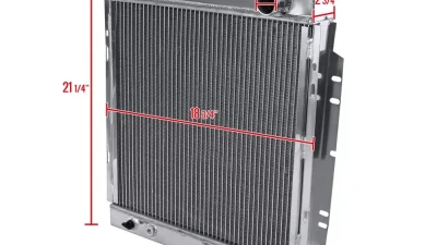 Spec-D Aluminum 3-Row Radiator Ford Mustang Shelby 1964-1966                                     - RAD3-MST64V8 - Image 2