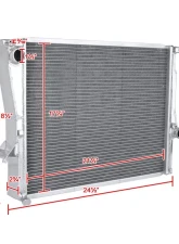 Spec-D 2-Row Aluminum Performance Radiator BMW E36 Z3 1998-2002                                     - RAD3-Z398 - Image 3