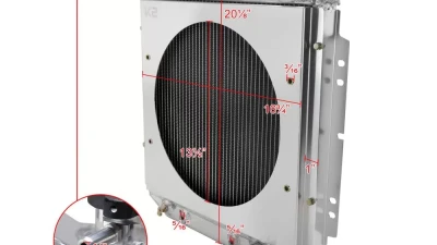 Spec-D 3-Row Radiator w/ Fan Shroud Design Ford | Mercury 1960-1966                                     - RAD3F-MST64V8 - Image 2