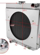 Spec-D 3-Row Radiator w/ Fan Shroud Design Ford | Mercury 1963-1977                                     - RAD3F-MST67D20 - Image 2
