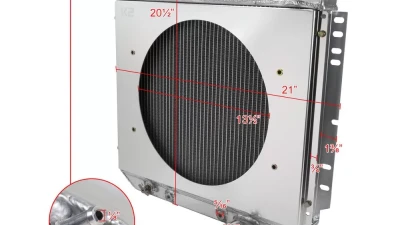Spec-D 3-Row Radiator w/ Fan Shroud Design Ford | Mercury 1963-1970                                     - RAD3F-MST67P20 - Image 2