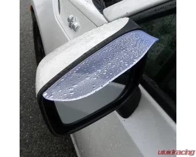 Spec-D Universal 2pc Clear PVC Plastic Side Mirror Visors - RMMV-UNVC