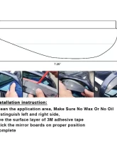 Spec-D Universal 2pc Clear PVC Plastic Side Mirror Visors                                     - RMMV-UNVC - Image 5