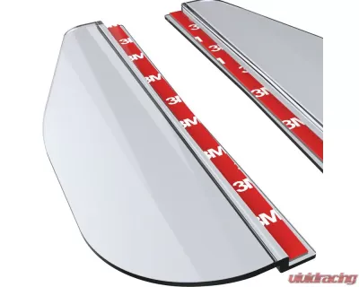 Spec-D Universal 2pc Clear PVC Plastic Side Mirror Visors - RMMV-UNVC