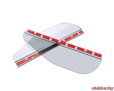 Spec-D Universal 2pc Clear PVC Plastic Side Mirror Visors - RMMV-UNVC