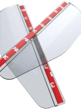 Spec-D Universal 2pc Clear PVC Plastic Side Mirror Visors                                     - RMMV-UNVC - Image 8