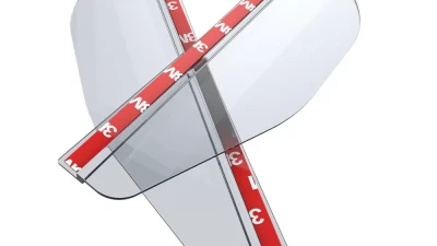 Spec-D Universal Clear PVC Plastic Side Mirror Visors - 2PC                                     - RMMV-UNVC - Image 8