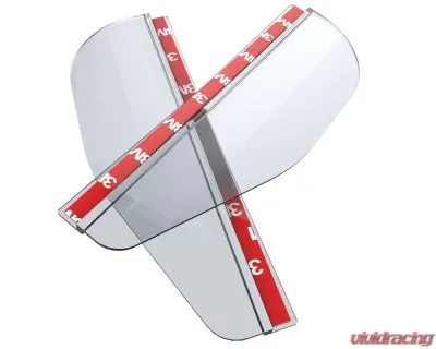 Spec-D Universal 2pc Clear PVC Plastic Side Mirror Visors - RMMV-UNVC