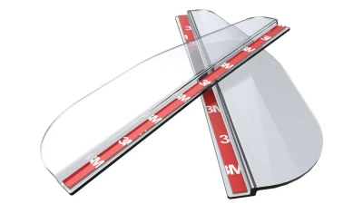 Spec-D Universal Clear PVC Plastic Side Mirror Visors - 2PC                                     - RMMV-UNVC - Image 9