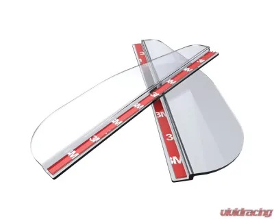 Spec-D Universal 2pc Clear PVC Plastic Side Mirror Visors - RMMV-UNVC