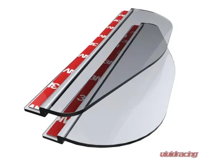 Spec-D Universal 2pc Clear PVC Plastic Side Mirror Visors - RMMV-UNVC