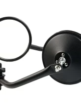 Spec-D Black Stainless Steel Quick Release Round Side Mirrors Jeep Wrangler 1997-2018                                     - RMQ-WRG07BK-A-FY - Image 10