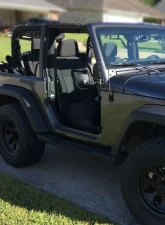 Spec-D Black Stainless Steel Quick Release Round Side Mirrors Jeep Wrangler 1997-2018                                     - RMQ-WRG07BK-A-FY - Image 10