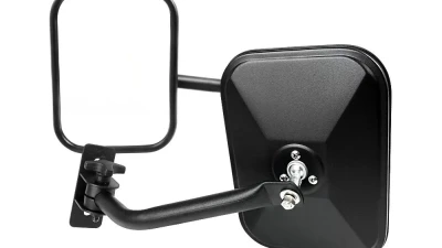 Spec-D Quick Release Black Stainless Steel Square Side Mirrors Jeep Wrangler 1997-2018                                     - RMQ-WRG07BK-FY - Image 10
