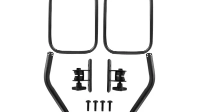 Spec-D Quick Release Black Stainless Steel Square Side Mirrors Jeep Wrangler 1997-2018                                     - RMQ-WRG07BK-FY - Image 8