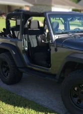 Spec-D Black Stainless Steel Quick Release Square Side Mirrors Jeep Wrangler 1997-2018                                     - RMQ-WRG07BK-FY - Image 10