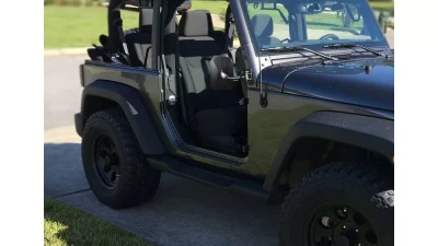 Spec-D Quick Release Black Stainless Steel Square Side Mirrors Jeep Wrangler 1997-2018                                     - RMQ-WRG07BK-FY - Image 10