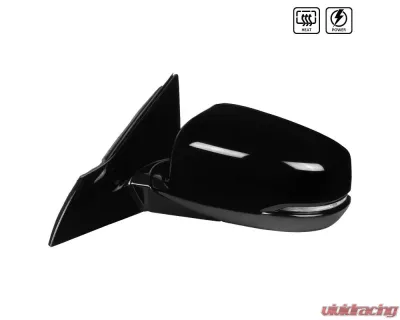 Spec-D Glossy Black Side Mirror w/ LED Turn Signal Light - Driver Side Honda Accord 2013-2017 - RMV-ACD14HP7-B-MP-L