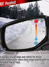 Spec-D Glossy Black Side Mirror w/ LED Turn Signal Light - Passenger Side Honda Accord 2013-2017                                     - RMV-ACD14HP7-B-MP-R - Image 6