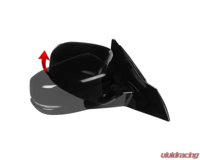 Spec-D Glossy Black Side Mirror w/ LED Turn Signal Light - Passenger Side Honda Accord 2013-2017 - RMV-ACD14HP7-B-MP-R