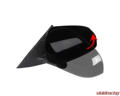 Spec-D Glossy Black 3-Pin Side Mirror - Driver Side Toyota Camry 2012-2014 - RMV-CAM12P3-B-MP-L