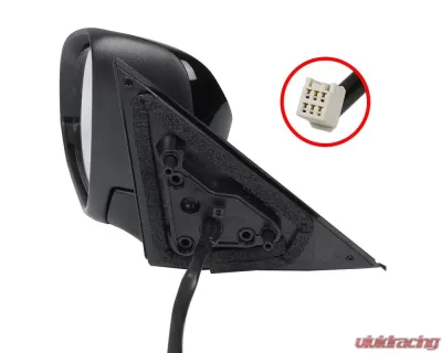 Spec-D Glossy Black 3-Pin Side Mirror - Driver Side Toyota Camry 2012-2014 - RMV-CAM12P3-B-MP-L