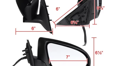 Spec-D Glossy Black 3-Pin Power Adjustable Side Mirror - Passenger Side Only Toyota Camry 2012-2014                                     - RMV-CAM12P3-B-MP-R - Image 8