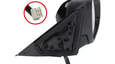 Spec-D Glossy Black 3-Pin Power Adjustable Side Mirror - Passenger Side Only Toyota Camry 2012-2014                                     - RMV-CAM12P3-B-MP-R - Image 9