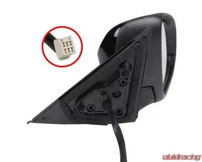 Spec-D Glossy Black 3-Pin Side Mirror - Passenger Side Toyota Camry 2012-2014 - RMV-CAM12P3-B-MP-R