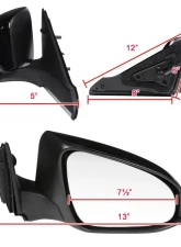 Spec-D Glossy Black 5-Pin Side Mirror - Passenger Side Toyota Camry 2015-2018                                     - RMV-CAM15HP5-B-MP-R - Image 8