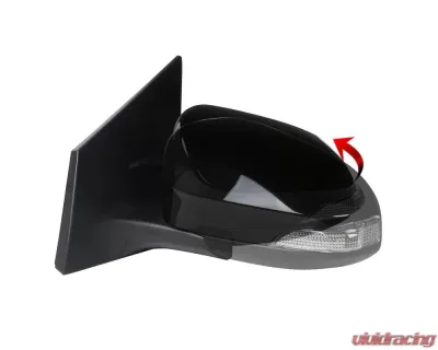 Spec-D Glossy Black 9-Pin Side Mirror w/ LED Turn Signal Light - Driver Side Toyota Corolla 2014-2018 - RMV-COR14AT9-B-MP-L