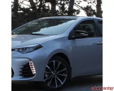 Spec-D Glossy Black 9-Pin Side Mirror w/ LED Turn Signal Light - Driver Side Toyota Corolla 2014-2018 - RMV-COR14AT9-B-MP-L