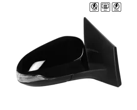 Spec-D Glossy Black 9-Pin Side Mirror w/ LED Turn Signal Light - Passenger Side Toyota Corolla 2014-2018