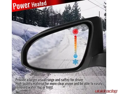 Spec-D Glossy Black 9-Pin Side Mirror w/ LED Turn Signal Light - Passenger Side Toyota Corolla 2014-2018 - RMV-COR14AT9-B-MP-R