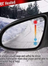 Spec-D Glossy Black 7-Pin Side Mirror w/ LED Turn Signal Light - Passenger Side Toyota Corolla 2014-2018                                     - RMV-COR14HP7-B-MP-R - Image 6