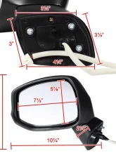 Spec-D Glossy Black 3-Pin Side Mirror - Driver Side Honda Civic 2012-2015                                     - RMV-CV12P3-B-MP-L - Image 8