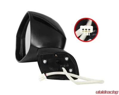 Spec-D Glossy Black 3-Pin Side Mirror - Driver Side Honda Civic 2012-2015 - RMV-CV12P3-B-MP-L