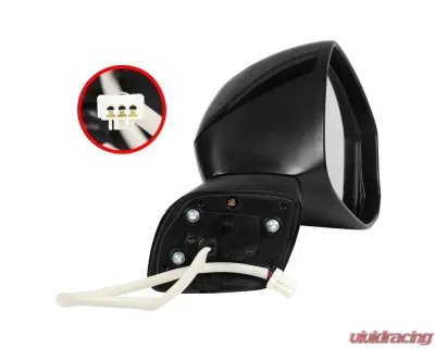 Spec-D Glossy Black 3-Pin Side Mirror - Passenger Side Honda Civic 2012-2015 - RMV-CV12P3-B-MP-R