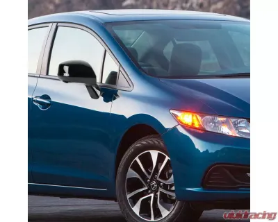 Spec-D Glossy Black 3-Pin Side Mirror - Passenger Side Honda Civic 2012-2015 - RMV-CV12P3-B-MP-R