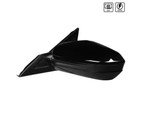 Spec-D Glossy Black 5-Pin Side Mirror - Driver Side Honda Civic 2016-2018